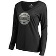 thumbnail image 2 of Women's Black Arizona Diamondbacks Cooperstown Collection Slider Long Sleeve V-Neck T-Shirt, 2 of 3