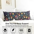 thumbnail image 3 of Floral Body Pillow Cover – Soft & Breathable, Hidden Zipper, 20"x54", Vintage Wildflower & Botanical Print with Butterflies & Bees – Gift for Side Sleepers, Pregnancy, Farmhouse Decor, 3 of 7