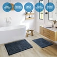 thumbnail image 2 of Nestl Bathroom Rugs, Machine Washable Bath Mats For bathroom Floor Rugs, Nonslip Backing Rubber Bath Rug, Navy, 2 of 6