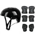thumbnail image 1 of White Conjunto de equipo de protección para niños, 7 Uds., casco para patín, codo, muñeca, rodillera para monopatín, ciclismo, patinaje y patinete, 1 of 4