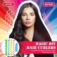thumbnail image 4 of 28 rizadores de pelo en espiral, rizos sin ondas de calor, kit de peinado, rizadores de pelo en espiral con 2 ganchos de peinado para la mayoría de tipos de peinados. Adepaton LRWJ125-4, 4 of 7