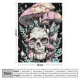 thumbnail image 4 of BCIIG Starry Sky Galaxy Planets Throw Blanket,Mushroom Skull Trippy Plants Blanket for Bedroom Decor,Sun Moon Super Soft Blanket for Sofa Couch for All Seasons,Queen  40x50in, 4 of 6