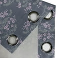 thumbnail image 5 of Ambesonne Leaf Grommet Curtain, Japanese Plum Blossoms, 50" x 54", Bluegrey Pale Pink Sage, 5 of 6