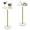 White, variant on Drink Table for Small Spaces Round Pedestal Small Modern Martini End Table Accent Side Table for Living Room, Bedroom, Sofa Couch Chair, Black