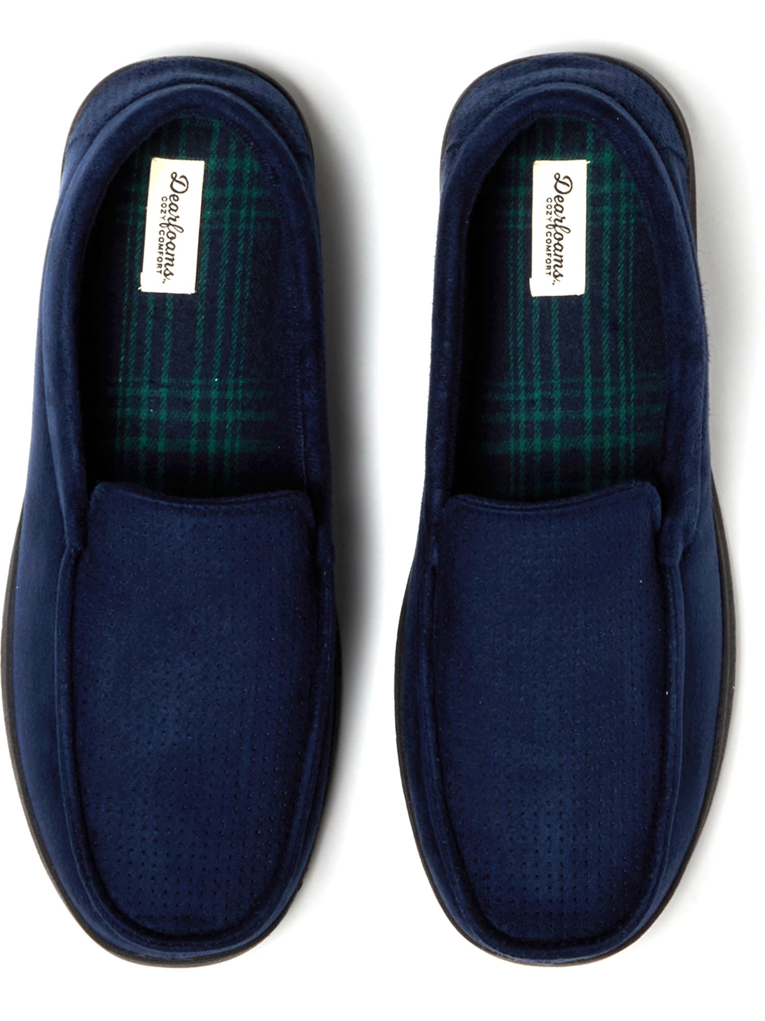 Dearfoams Cozy Comfort Men's Jason Microsuede Moccasin Slippers