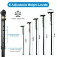 thumbnail image 2 of Folding Walking Canes Collapsible Trekking Pole Adjustable Height Portable Stick Tall Aluminum Alloy Lightweight Travel Hiking Staff Anti Slip Grip Men Women Seniors Ergonomic Handle Anti Slip, 2 of 9