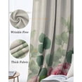 thumbnail image 3 of Spring Pink Roses Kitchen Curtains Pastoral Eucalyptus Leaves Rustic Burlap Cafe Short Curtains for Bathroom Blackout Window Curtain Small Window Treatment Drapes for Bedroom Living Room 42"x45"x2, 3 of 9