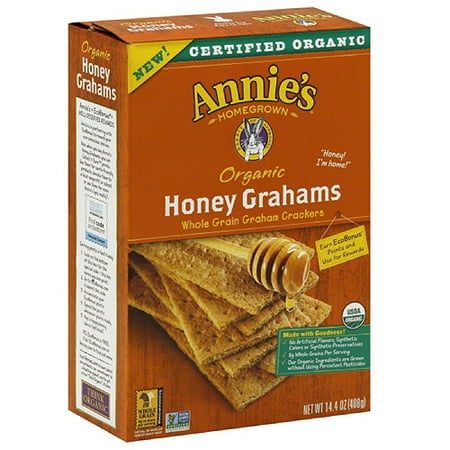 Annie's Homegrown Organic Honey Grahams Whole Grain