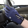 thumbnail image 5 of AIGIA Winter Warm Gloves Men Women Cycling Working Windproof Waterproof PU Leather Touchscreen Cold Weather Driving Gloves, 5 of 7