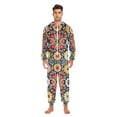 thumbnail image 3 of FORMRS Onesies Pajama for Adults Unisex Hoodie Winter Jumpsuit One Piece Sleepwear, Sizes S-2XL, Colorful Floral Pattern, 3 of 7