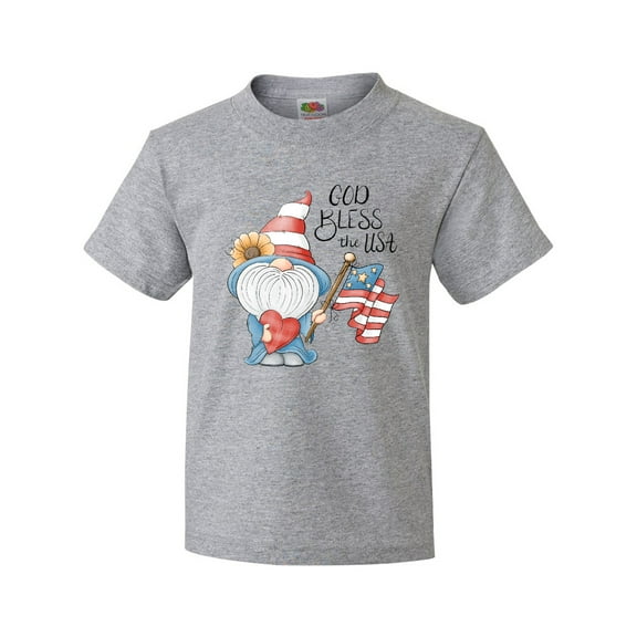 Inktastic God Bless the USA Gnome Youth T-Shirt