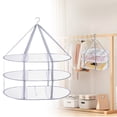 thumbnail image 5 of Foldable 3-Tier Sweater Drying Rack, Hanging Mesh Clothing Dryer for Laundry Room, Multi-Purpose Stainless Steel Air Dry Rack, A Clothes Rack, 5 of 5