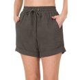 thumbnail image 4 of KOGMO Womens Lightweight Linen Shorts with Drawstring and Pockets, 4 of 7