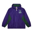 thumbnail image 2 of Men's Mitchell & Ness Purple Milwaukee Bucks Playmaker Full-Zip Hooded Windbreaker Jacket, 2 of 6