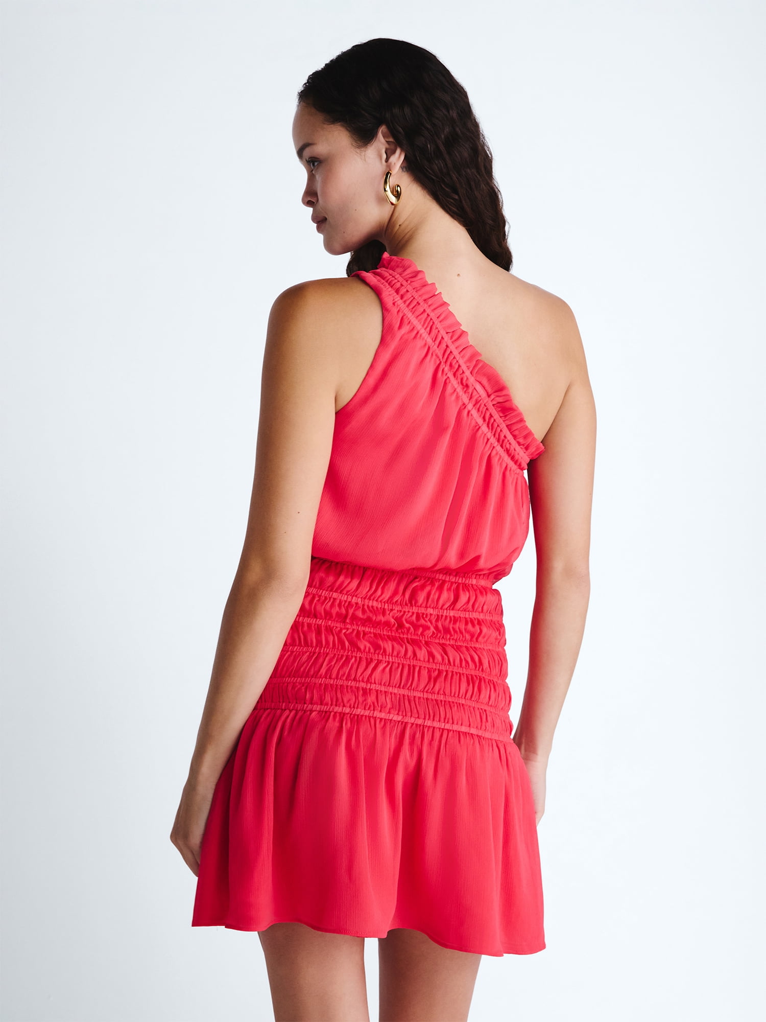 Scoop Women's and Women's Plus Smocked Ruffle Mini Dress, Sizes XS-4X