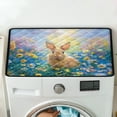 thumbnail image 5 of ZIATUBLES Washing Machine Dust Proof Top Cover Pad Multiple Washer and Dryer Top Protector Mat for Home Laundry Room Kitchen, 24 x 19.7 Inch, Rabbit Flower, 5 of 7