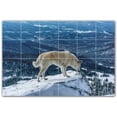thumbnail image 1 of Picture-Tiles.com: Wolf Ceramic Tile Wall Mural WAL501243-64L. 48"W x 32"H using (24) 8" x 8" Ceramic Tiles-Satin Finish, 1 of 3