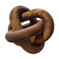 thumbnail image 3 of Decoración de eslabones de cadena de madera, estilo moderno minimalista geométrico para estantes, estilo rústico o de oficina. marrón, 3 of 9