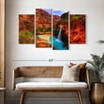 thumbnail image 3 of Elephant Stock Havasupai Canyon Falls Wall Art - Horizontal Multi Panel Canvas - Living Room Wall Decor - Nature Multi Panel - Brown And Blue Decor - 52" x 32", 3 of 8