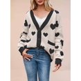 thumbnail image 4 of Women'S Cardigan Soft Pocketed Long Sleeves Casual Knitted Open Front Cardigan Sweaters Black  XL, 4 of 6