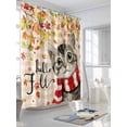thumbnail image 3 of Fsddascl Fall Shower Curtain Set - Long 72" x 84" Washable Bathtub Curtain with 12 Hooks, Thanksgiving Autumn Cat Leaves Retro Maple Leaf Beige Plaid Waterproof Fabric Shower Curtains for Bathroom, 3 of 6