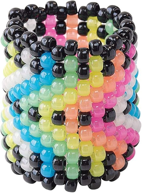 The Beadery - Kandi Kids Bucket, Glow Kandi Multi - 6 Lbs Beads, Cord, Needles in 4 Tubs - USMP6500072