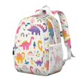 thumbnail image 2 of Cute Dinosaur Pattern Backpack for School,Cute School Bag,Schoolbag with Adjustable Shoulder Straps & Padded Back,15"x11.42"x5.5", 2 of 6