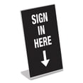 thumbnail image 3 of Clear Plastic Slanted L-Shaped Countertop Sign Holder, Side-Load, Horizontal/Vertical Orientation, 4 | Bundle of 2, 3 of 4