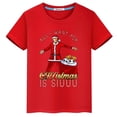 thumbnail image 1 of Camisetas de manga corta para niños con estampado navideño de Ronaldo, tops informales, ropa personalizada para niños, 1 of 3