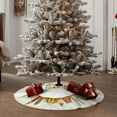 thumbnail image 5 of Daiia World Travel3 Drawing Merry Christmas Tree Skirt , Xmas Large Lace-up Tree Skirt, Santa Snowflakes Rustic Home Decorations New Year Party Farmhouse Decor-36", 5 of 7