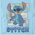 thumbnail image 2 of Men's Lilo & Stitch Retro Pattern Panels Graphic Tee Light Blue Medium, 2 of 4