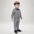 thumbnail image 2 of Chaleco para niños, traje de primavera para niños, boda, bebé, cumpleaños, actuación, fotografía para fiesta, disfraz para niños, chaleco, pantalones, traje con pajarita, 2 of 5
