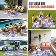 thumbnail image 5 of Outdoor Rug 3x5 ft Blue Dandelion Outdoor Large Area Rug Non Slip Rubber Spring Bloom Flowers Front Door Mat RV Rug Camping Carpet Patio Outdoor Rugs for Backyard Balcony Deck Porch Indoor, 5 of 9