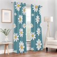thumbnail image 6 of Daisies Floral Flowers Blackout Curtain Panels Drapes Privacy Assured with Light Filtering Curtains for Living room Bedroom Bathroom Window, 6 of 6