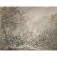 thumbnail image 3 of Dirk Langendijk 18x15 Black Modern Framed Museum Art Print Titled - A Battle Between Cavalrymen and Infantry (1790), 3 of 5