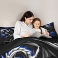 thumbnail image 5 of Castle Fairy Gothic Dragon Full Size Comforter Sets,Abstract Blue Rose Bedding Sets, 5 of 8