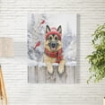 thumbnail image 2 of Playful German Shepherd Welcomes Winter Snowy Day with Cardinal Bird Vertical Matte Canvas Poster Alsatian Dog Lover Gifts Wall Art Home Decor - 2017, 2 of 5