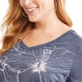 thumbnail image 3 of Women's Plus Graphic Tee with Raw Edge, 3 of 3