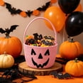 thumbnail image 5 of Halloween Candy Basket,Woven Design Candy Storage Basket With Handle for Party Gift Home, 5 of 6