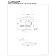 thumbnail image 2 of Kingston Brass CC53300DXK 5/8-Inch O.D. Comp x 3/8-Inch O.D. Comp Quarter-Turn Angle Shut-Off Valve with Flange in Matte Black, 2 of 5