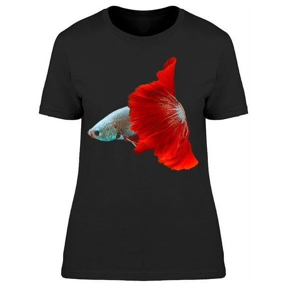Red-Tailed Fancy Halfmoon Betta T-Shirt Women -Image by Shutterstock, Female Small