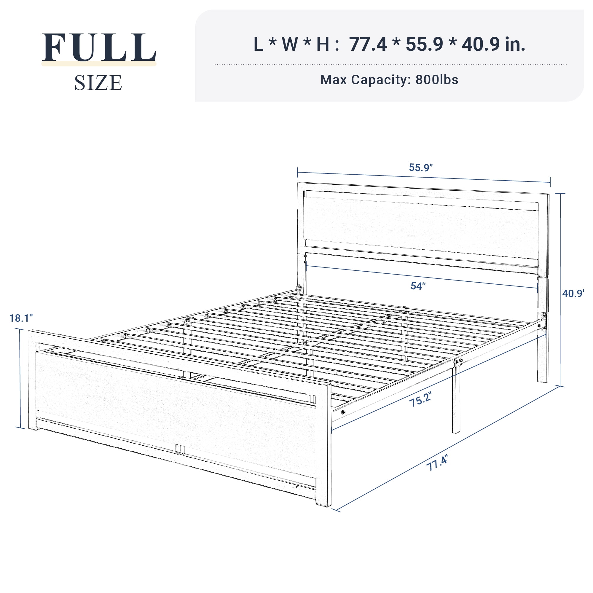 Malm Full Bed Frame Dimensions