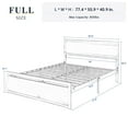 Allewie Brown Full Size Heavy Duty Platform Bed Frame with Modern
