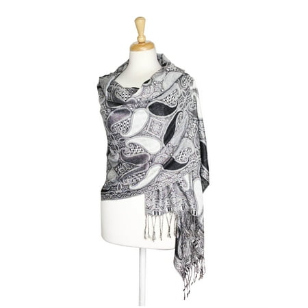 Layer Scarf - Paisley Pattern Tow Layered Woven Pashmina Shawl Scarf Wrap Stole