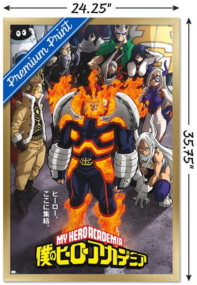 My Hero Academia: Season 6 - Key Art Wall Poster with Magnetic Frame,  22.375 x 34 