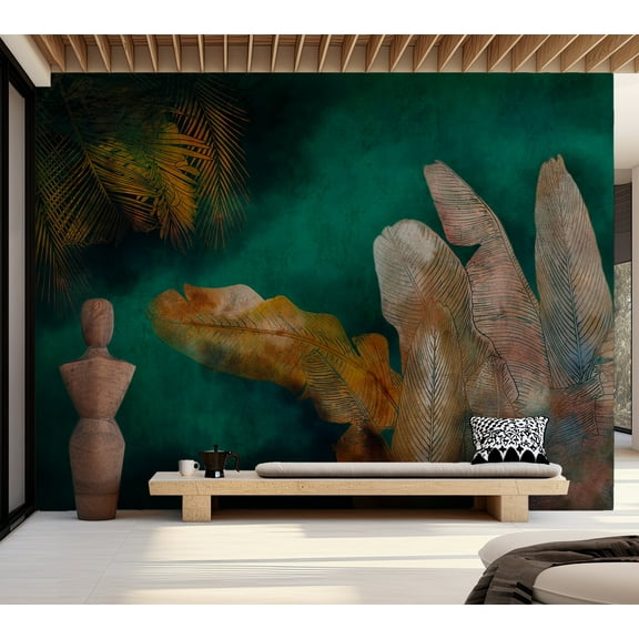 Abstract Wallpaper Wall Mural - Exotic Green Jungle