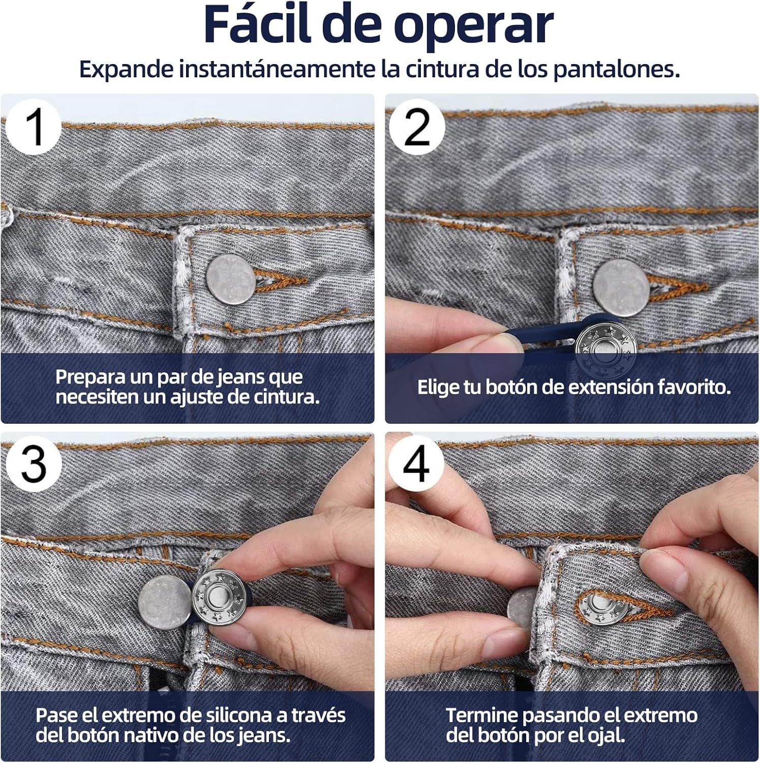 Adjustable Jeans Extender Buttons, 12 Pack Jeans and Collar Extender Buttons, 6 Styles, Instantly Extend Your Pants Waistband, No Sewing Required, Perfect Fit