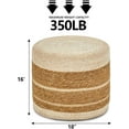 thumbnail image 3 of Casa Pura Furniture Ottoman Footrest Pouf Hand Braided Round Boho Pouffe - for Living Room, Bedroom, 3 of 7