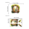 thumbnail image 3 of Adhesivo de pared de estilo nórdico para ventana, planta verde, parra, 30 x 90 cm, 3 of 3