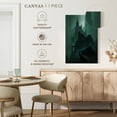 thumbnail image 4 of Elephant Stock The Dark Citadel Wall Art - Vertical Canvas Wall Art - Living Room Wall Decor - Gothic Canvas - Gray And Green Decor By Andreas Rocha - 24" x 36", 4 of 4